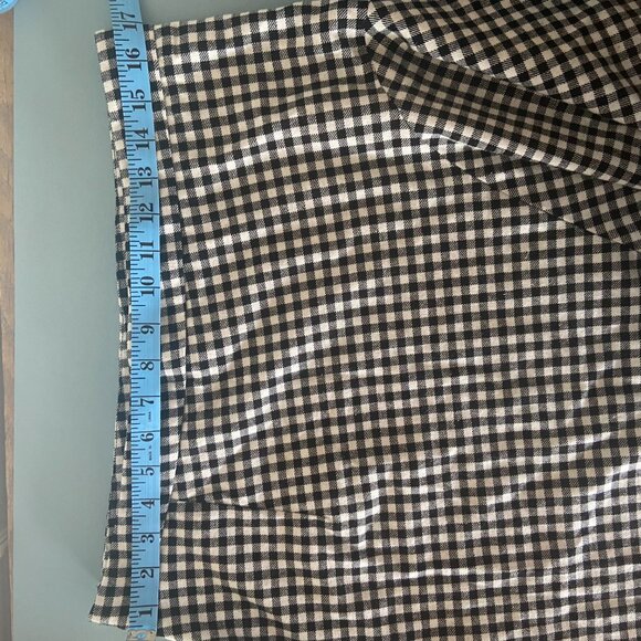 Zara Woven Gingham Check Asymmetric Hem Skirt - Size XL - Picture 10 of 13